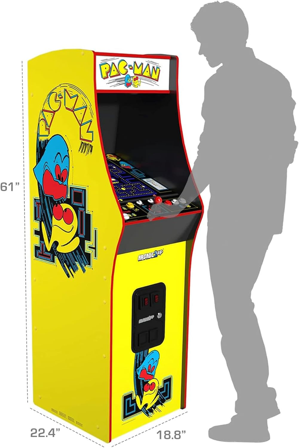 Arcade1Up Pac-Man Deluxe Arcade Gaming Cabinet, 14 Classic Games