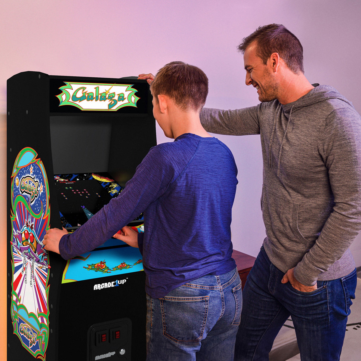 GALAGA Deluxe Arcade Game Machine 5-Foot Stand-Up Cabinet, Ages 14+