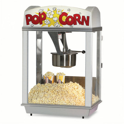 Gold Medal Products 2007 Countertop Electric Popcorn Popper, 8-oz Kettle, Heated Corn Deck, Lighted Tempered Glass Dome