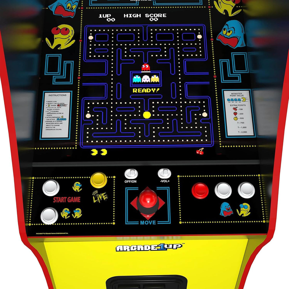 Arcade1Up Pac-Man Deluxe Arcade Gaming Cabinet, 14 Classic Games