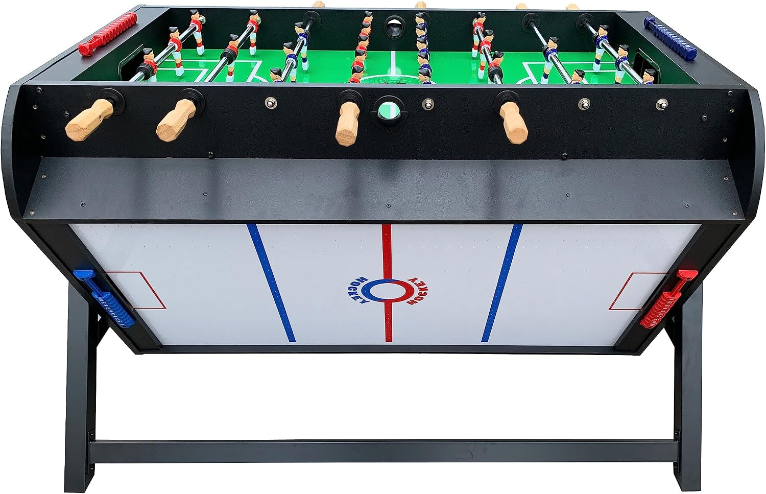 Triplex 55″ Telescopic Rods 3-In-1 Swivel Multi Game Table – Foosball, Pool/Billiards & Air Hockey