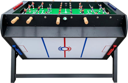 Triplex 55″ Telescopic Rods 3-In-1 Swivel Multi Game Table – Foosball, Pool/Billiards & Air Hockey