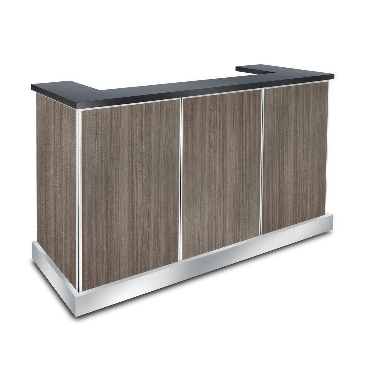 Eastern Tabletop WB3425GB 73" Mobile Bar with Double-Wall Ice Bin, Glass Racks, Speed Rails and Locking Casters
