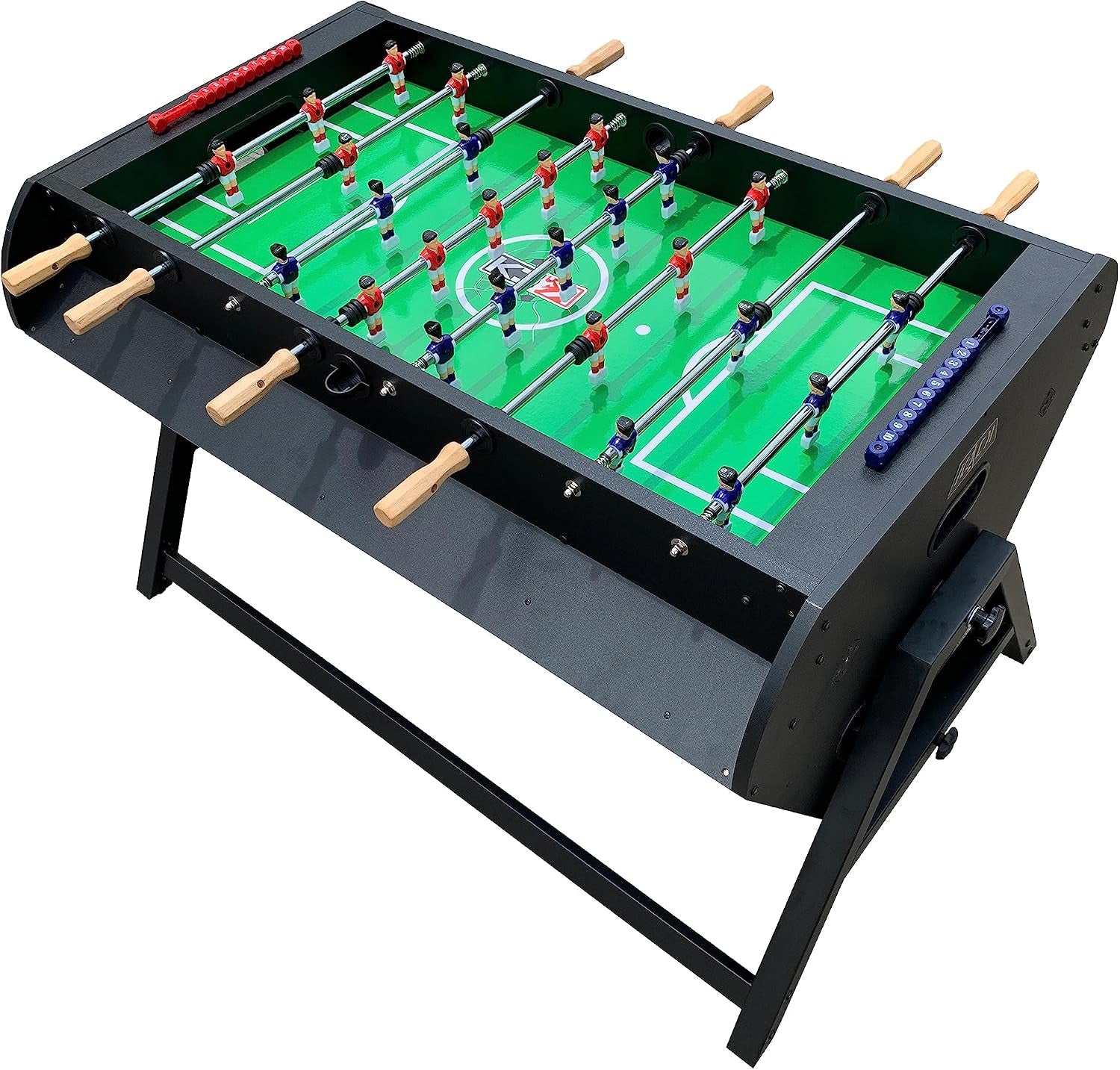 Triplex 55″ Telescopic Rods 3-In-1 Swivel Multi Game Table – Foosball, Pool/Billiards & Air Hockey