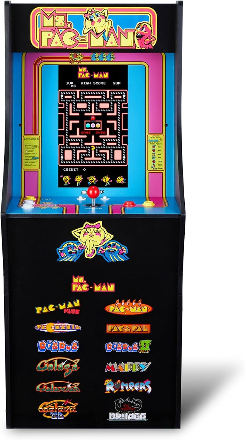 Arcade1Up Ms. Pac-Man Classic SE Arcade Machine, 13 Classic Games
