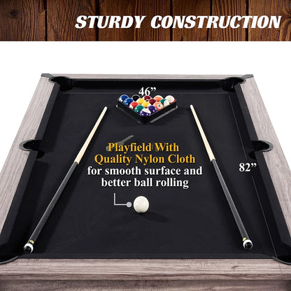 Barrington Billiard Monteray 7Ft Pool Table and Dining Table Multi-Game Table with Ping Pong Table Top, with Storage Caddy