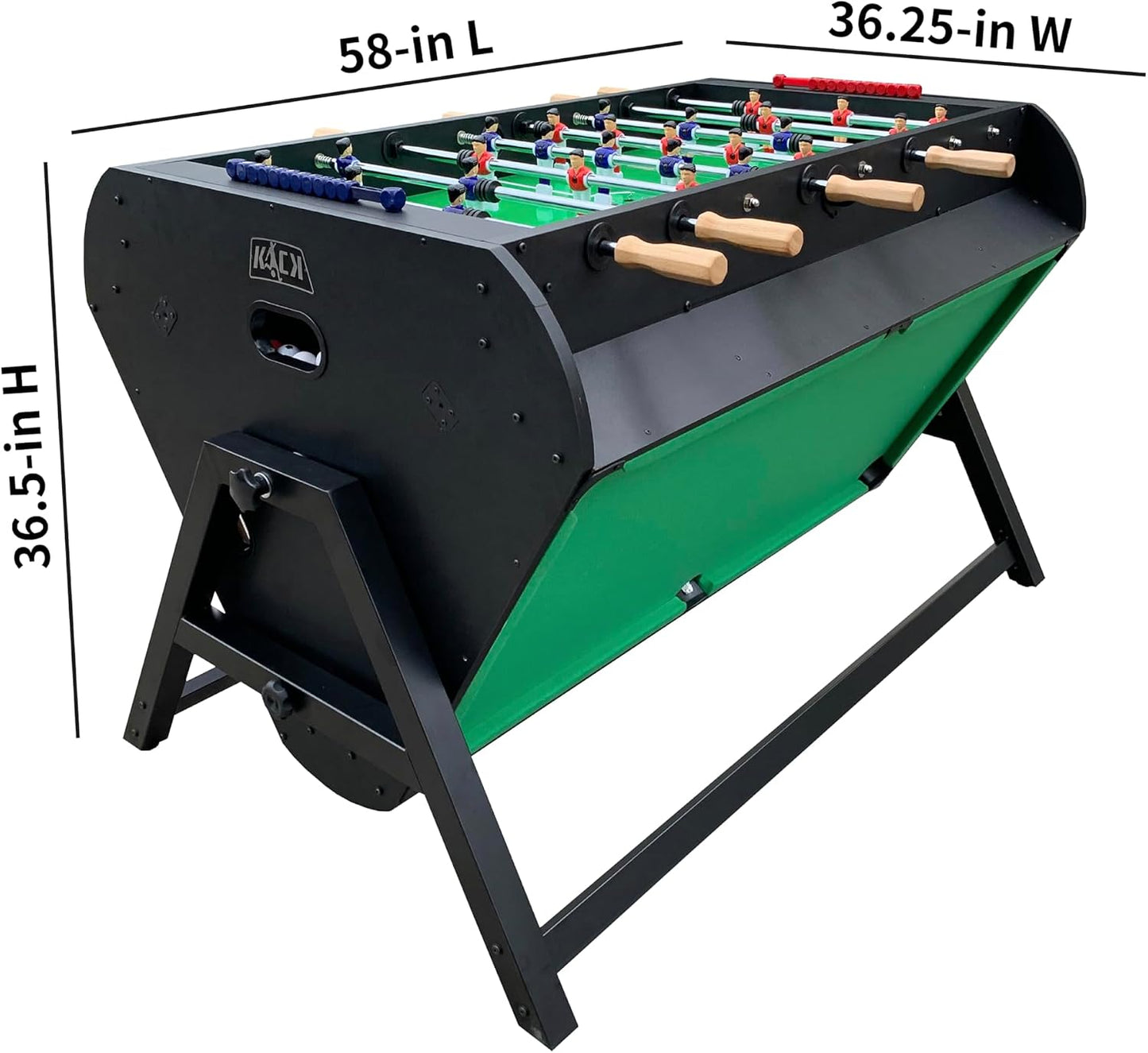 Triplex 55″ Telescopic Rods 3-In-1 Swivel Multi Game Table – Foosball, Pool/Billiards & Air Hockey
