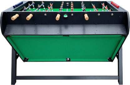 Triplex 55″ Telescopic Rods 3-In-1 Swivel Multi Game Table – Foosball, Pool/Billiards & Air Hockey