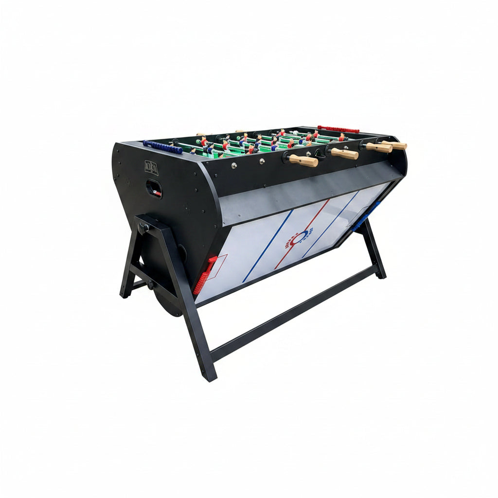 Triplex 55″ Telescopic Rods 3-In-1 Swivel Multi Game Table – Foosball, Pool/Billiards & Air Hockey