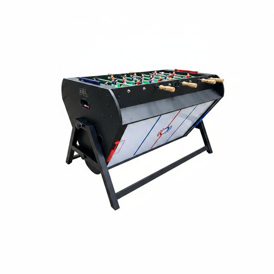 Triplex 55″ Telescopic Rods 3-In-1 Swivel Multi Game Table – Foosball, Pool/Billiards & Air Hockey