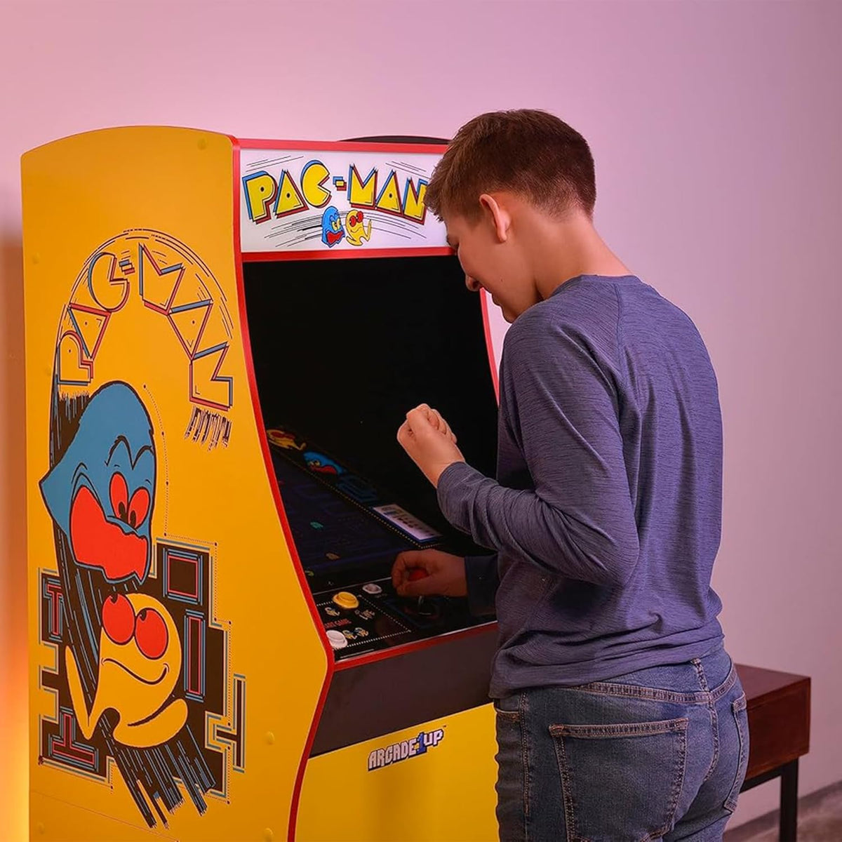 Arcade1Up Pac-Man Deluxe Arcade Gaming Cabinet, 14 Classic Games