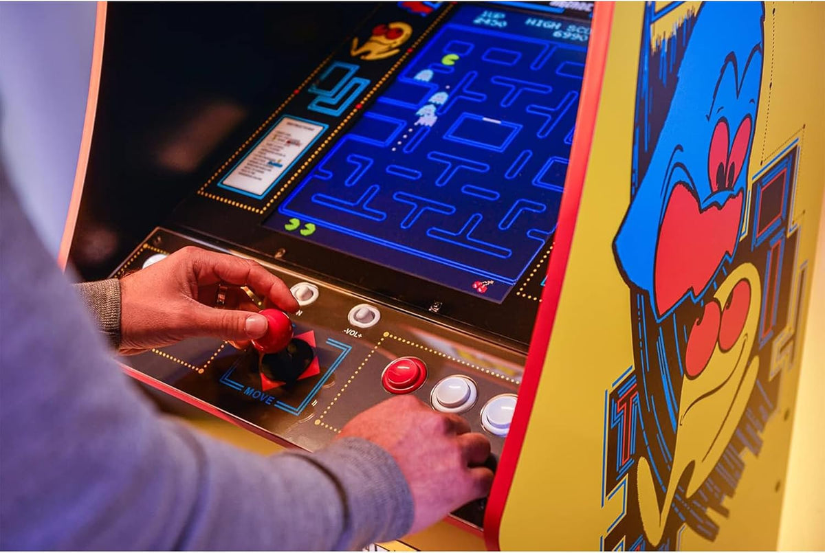 Arcade1Up Pac-Man Deluxe Arcade Gaming Cabinet, 14 Classic Games