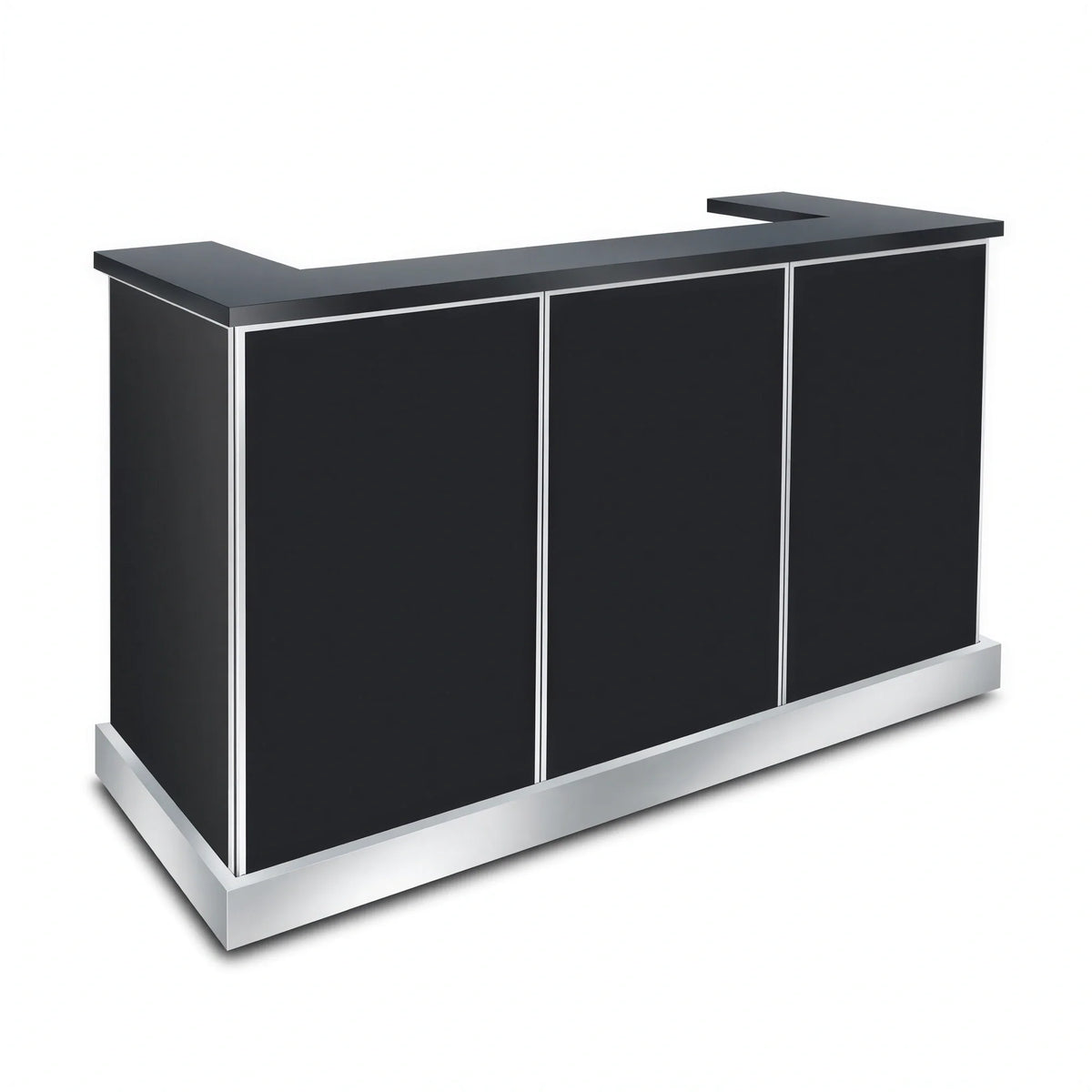Eastern Tabletop WB3425GB 73" Mobile Bar with Double-Wall Ice Bin, Glass Racks, Speed Rails and Locking Casters
